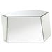 Capella Mirrored Abstract Geometric Coffee Table Silver - Walo Furniture