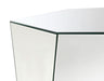 Capella Mirrored Abstract Geometric Coffee Table Silver - Walo Furniture