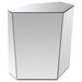 Capella Mirrored Abstract Geometric End Table Silver - Walo Furniture