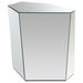 Capella Mirrored Abstract Geometric End Table Silver - Walo Furniture