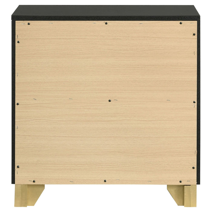 Caraway 2 - drawer Nightstand Black - Walo Furniture