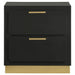 Caraway 2 - drawer Nightstand Black - Walo Furniture