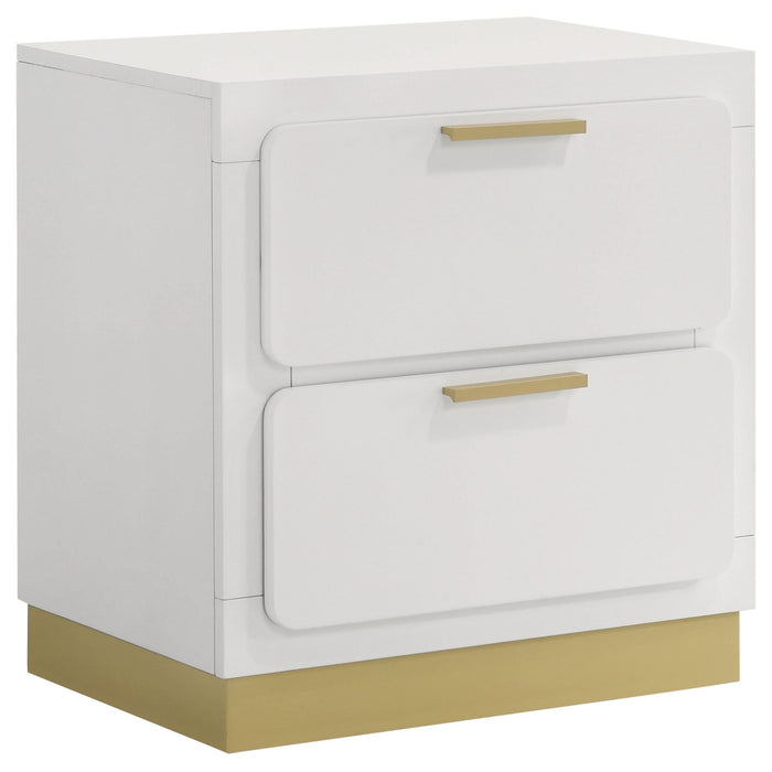 Caraway 2 - drawer Nightstand White - Walo Furniture