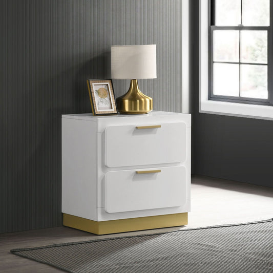 Caraway 2 - drawer Nightstand White - Walo Furniture