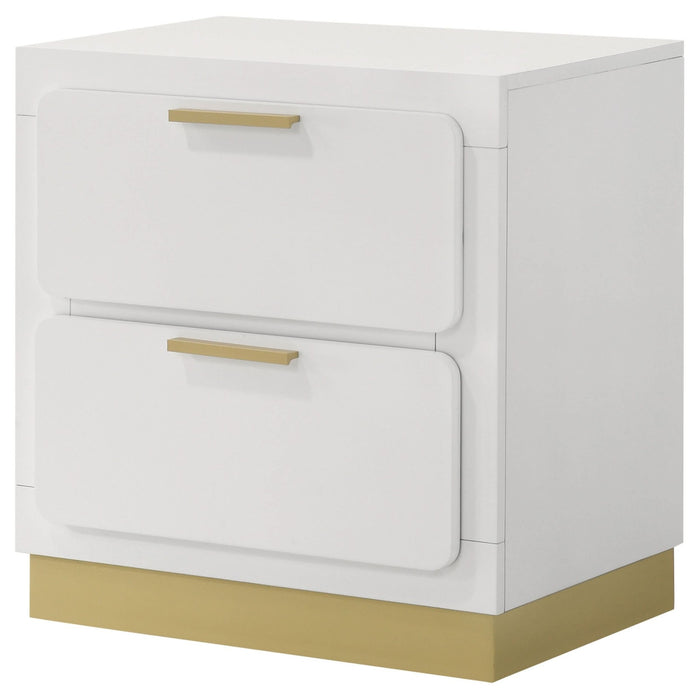 Caraway 2 - drawer Nightstand White - Walo Furniture