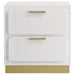 Caraway 2 - drawer Nightstand White - Walo Furniture