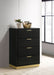 Caraway 4 - drawer Bedroom Chest Black - Walo Furniture