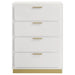 Caraway 4 - drawer Bedroom Chest White - Walo Furniture