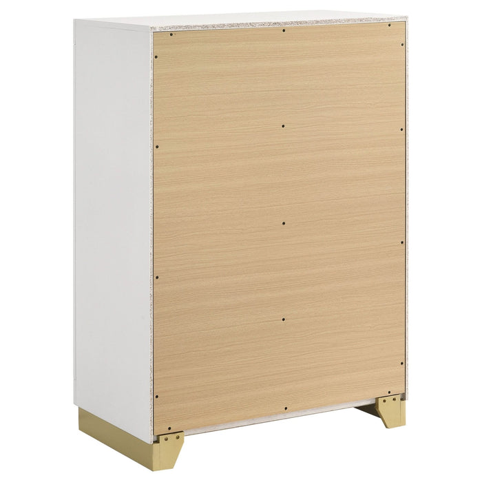 Caraway 4 - drawer Bedroom Chest White - Walo Furniture