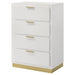 Caraway 4 - drawer Bedroom Chest White - Walo Furniture