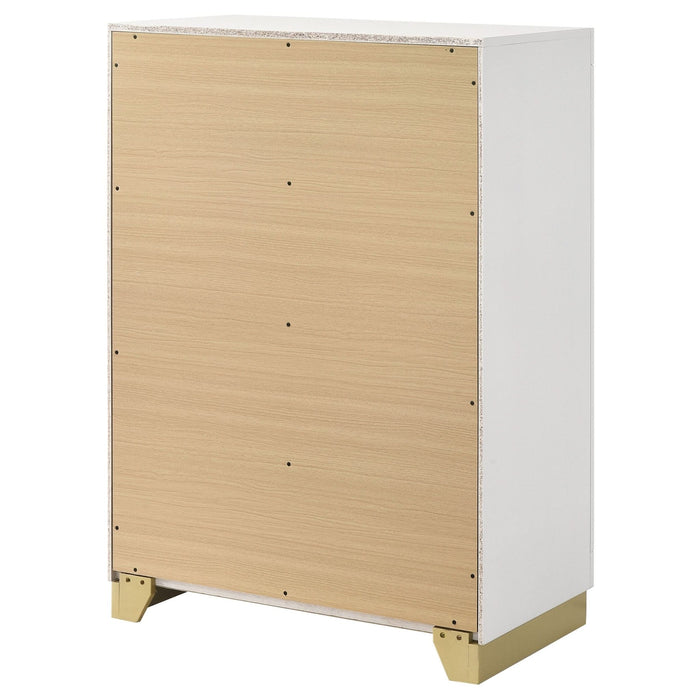 Caraway 4 - drawer Bedroom Chest White - Walo Furniture