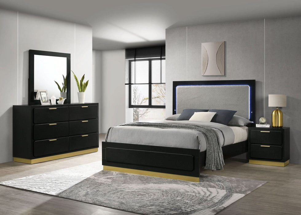 Caraway 4 - piece California King Bedroom Set Black - Walo Furniture