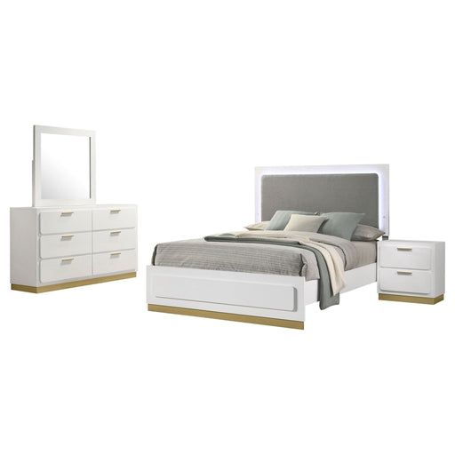 Caraway 4 - piece California King Bedroom Set White - Walo Furniture