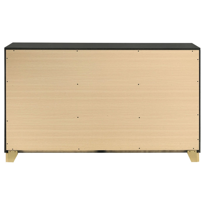 Caraway 6 - drawer Dresser Black - Walo Furniture