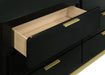 Caraway 6 - drawer Dresser Black - Walo Furniture