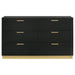 Caraway 6 - drawer Dresser Black - Walo Furniture