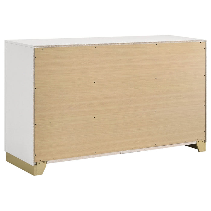 Caraway 6 - drawer Dresser White - Walo Furniture