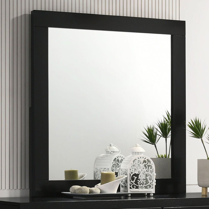 Caraway Dresser Mirror Black - Walo Furniture