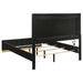 Caraway Wood California King LED Panel Bed Black - Walo Furniture