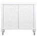 Cardella 2 - door Mandala Accent Cabinet Distressed White - Walo Furniture