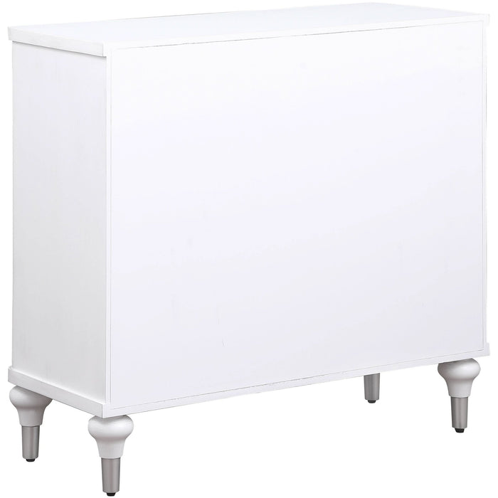 Cardella 2 - door Mandala Accent Cabinet Distressed White - Walo Furniture