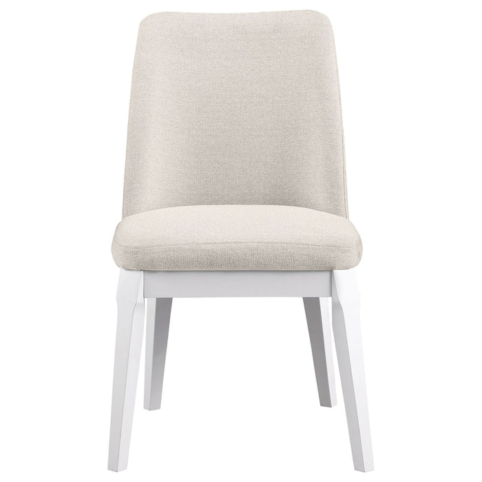 Carissa Upholstered Dining Side Chair Beige (Set of 2) - Walo Furniture