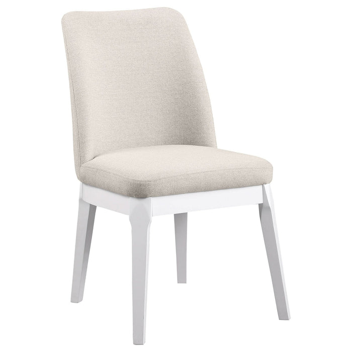 Carissa Upholstered Dining Side Chair Beige (Set of 2) - Walo Furniture