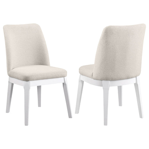 Carissa Upholstered Dining Side Chair Beige (Set of 2) - Walo Furniture