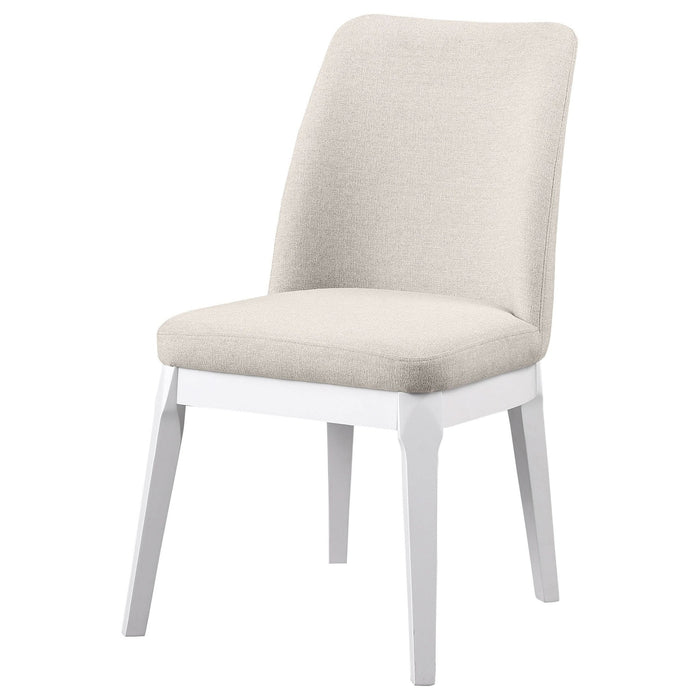 Carissa Upholstered Dining Side Chair Beige (Set of 2) - Walo Furniture