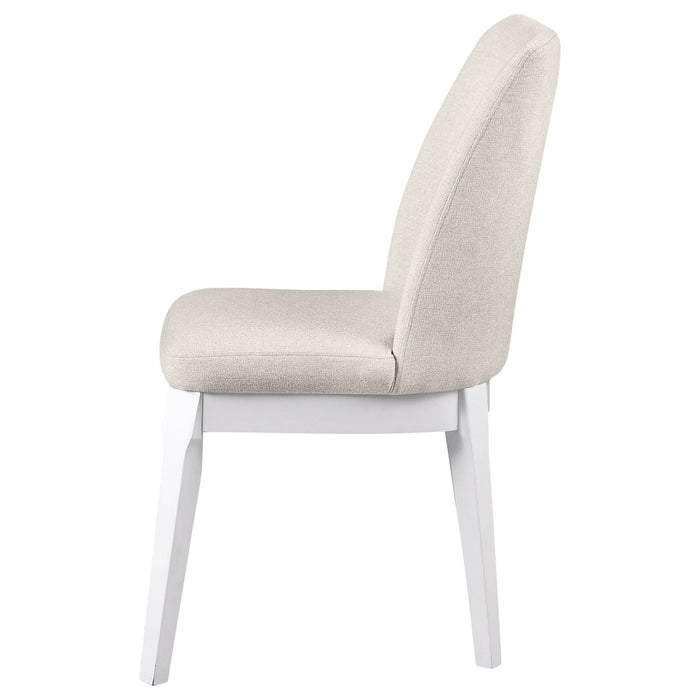 Carissa Upholstered Dining Side Chair Beige (Set of 2) - Walo Furniture