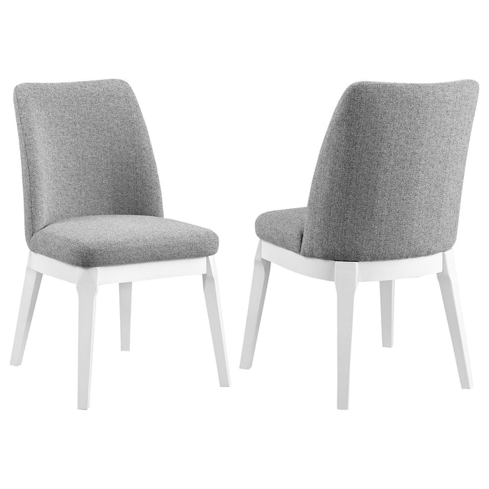 Carissa Upholstered Dining Side Chair Light Grey (Set of 2) - Walo Furniture