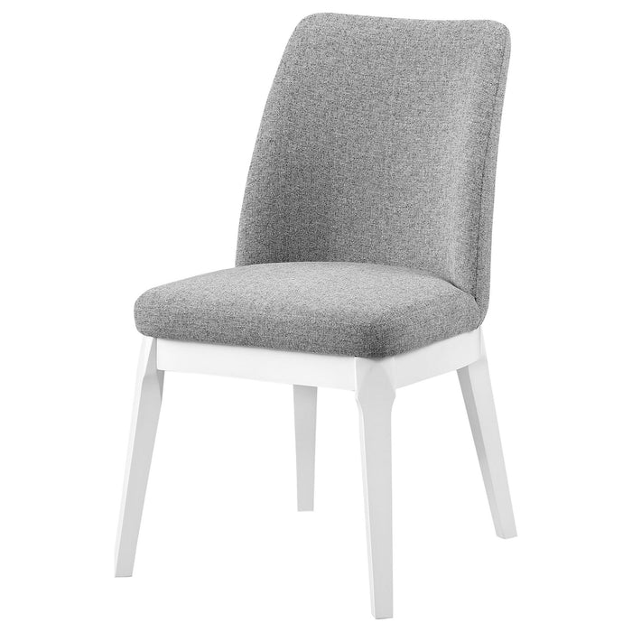 Carissa Upholstered Dining Side Chair Light Grey (Set of 2) - Walo Furniture