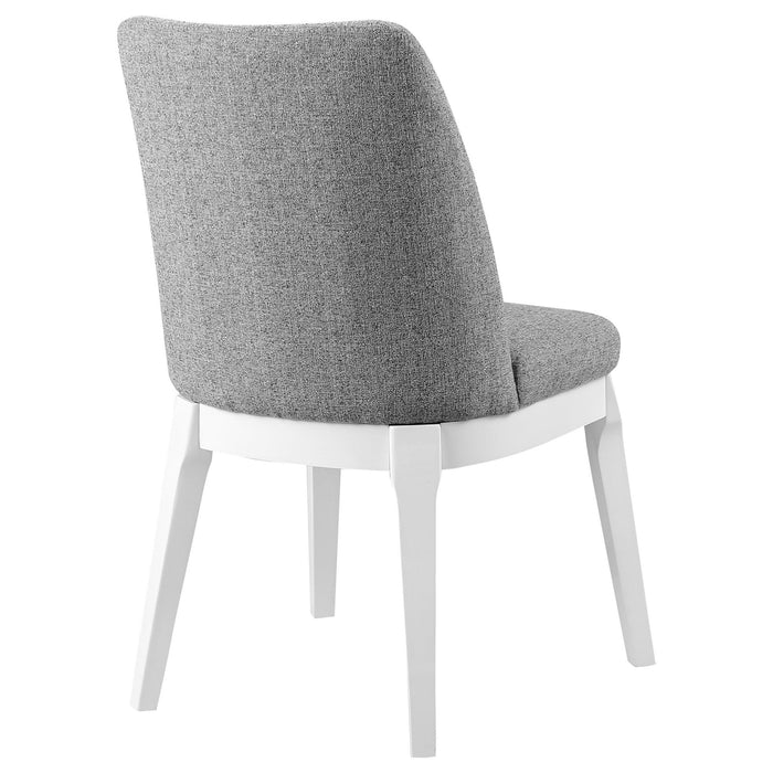 Carissa Upholstered Dining Side Chair Light Grey (Set of 2) - Walo Furniture