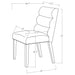 Carla Velvet Upholstered Dining Side Chair Ash (Set of 2) - Walo Furniture