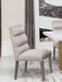 Carla Velvet Upholstered Dining Side Chair Stone (Set of 2) - Walo Furniture