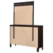 Carlton 6 - drawer Dresser with Mirror Cappuccino - Walo Furniture