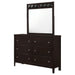 Carlton 6 - drawer Dresser with Mirror Cappuccino - Walo Furniture