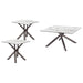 Carvell 3 - piece Square Coffee and End Table Set Mirage White - Walo Furniture