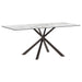 Carvell Rectangular Sintered Stone Dining Table Mirage White - Walo Furniture