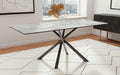 Carvell Rectangular Sintered Stone Dining Table Mirage White - Walo Furniture