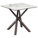 Carvell Square Sintered Stone End Side Table Mirage White - Walo Furniture