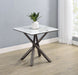 Carvell Square Sintered Stone End Side Table Mirage White - Walo Furniture