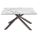 Carvell Square Sintered Stone Top Coffee Table Mirage White - Walo Furniture