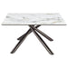 Carvell Square Sintered Stone Top Coffee Table Mirage White - Walo Furniture