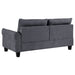 Caspian Upholstered Curved Arm Chaise Sectional Sofa Grey - Walo Furniture