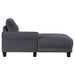 Caspian Upholstered Curved Arm Chaise Sectional Sofa Grey - Walo Furniture