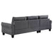 Caspian Upholstered Curved Arm Chaise Sectional Sofa Grey - Walo Furniture