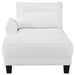 Caspian Upholstered Curved Arm Chaise Sectional Sofa White - Walo Furniture