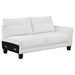 Caspian Upholstered Curved Arm Chaise Sectional Sofa White - Walo Furniture