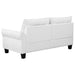 Caspian Upholstered Curved Arm Chaise Sectional Sofa White - Walo Furniture